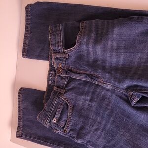 Children's Place Semi Bootcut Jeans Size 14 Slim in Blue Distressed Design